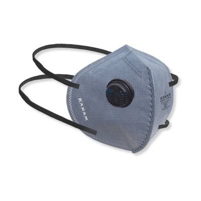 FFP2 NR Disposable Flat Fold Face Respirator with Headbands and Exhalation Valve