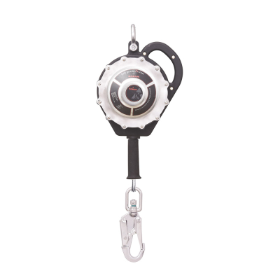 Heavy Duty Sealed Retractable Block with 10m Galvanized Steel Wire Rope and Stainless Steel Snap Hook