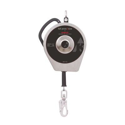 Heavy Duty Sealed Retractable Block with 30m Galvanized Steel Wire Rope and Stainless Steel Snap Hook