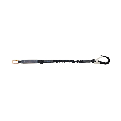 Energy Absorbing Expandable Webbing Edge Safe Lanyard with One Side Karabiner PN112 and other Side Hook PN136
