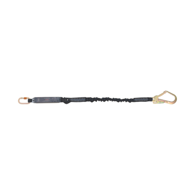 Energy Absorbing Expandable Webbing Edge Safe Lanyard with One Side Karabiner PN112 and other Side Hook PN131N